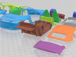 Porsche 911 Carrera 4S Cabrio 2019 Printable Car 3D Print Model