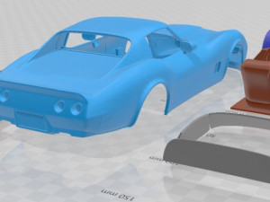 Chevrolet Corvette Stingray C3 Coupe 1974 Printable Car Modello di stampa 3D