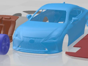 Lexus RC 2019 Yazdırılabilir Araba 3D Baskı Modeli