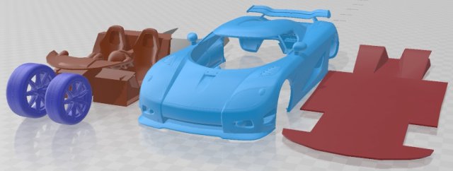 Koenigsegg Trevita CCXR 2010 Printable Car 3D 프린트 모델 .c4d .max .obj .3ds .fbx .stl .blend 