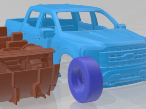 F 150 2021 Printable Car Modelo de Impressão 3D