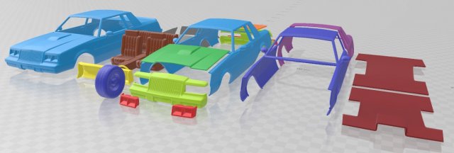 Buick Regal Grand National Coupe 1987 Printable Car 3D-printmodel .c4d .max .obj .3ds .fbx .stl .blend 