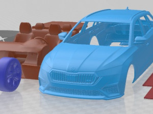 Skoda Octavia RS IV Combi 2020 Printable Car 3D 프린트 모델