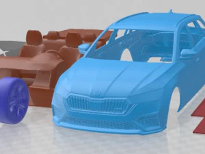 Coche imprimible Skoda Octavia RS IV Combi 2020 Modelo de impresión 3D