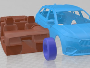 Skoda Octavia RS IV Combi 2020 Printable Car 3D Принт Модель