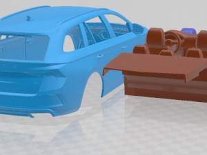 Skoda Octavia RS IV Combi 2020 Printable Car 3D Принт Модель
