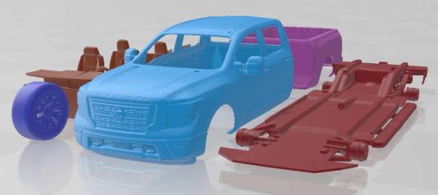 Nissan Titan 2020 Printable Car Modèles 3D en vedette .c4d .max .obj .3ds .fbx .stl .blend