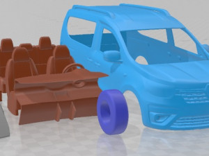 Renault Express 2022 Printable Car 3D-printmodel