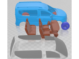 Renault Express 2022 Printable Car 3D-printmodel