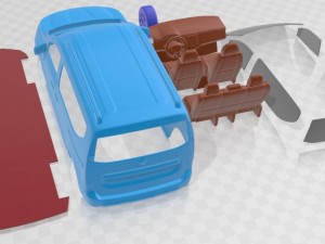 Renault Express 2022 Printable Car 3D-printmodel