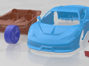 Ferrari 458 Speciale 2014 Printable Car Modelo de Impressão 3D
