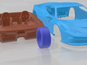 Ferrari 458 Speciale 2014 Printable Car Model do druku 3D