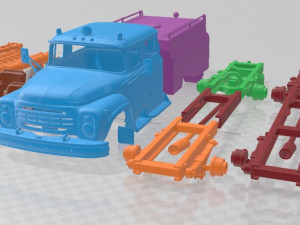 ZiL 130 AC-40 Fire Truck 1978 Printable 3D Print Model