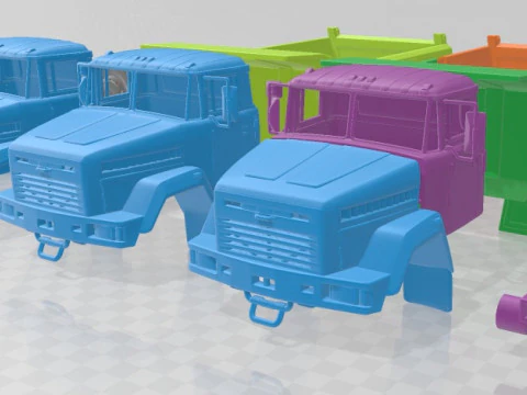 KrAZ 65055 Damperli Kamyon 2004 Yazdırılabilir 3D Baskı Modeli
