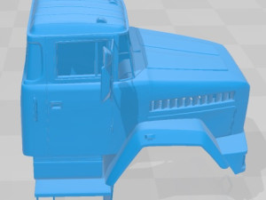KrAZ 65055 2004 Printable Body Cabin Truck 3D प्रिंट मॉडल
