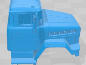 KrAZ 65055 2004 Printable Body Cabin Truck 3D Print Model