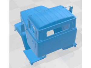 KrAZ 65055 2004 Printable Body Cabin Truck 3D Print Model