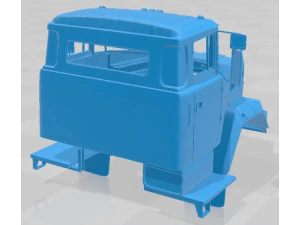KrAZ 65055 2004 Printable Body Cabin Truck 3D Print Model