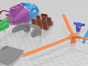 Eurocopter EC130 Printable Helicopter 3D Print Model