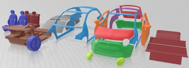 Fiat 500 2015 Printable Car 3D Print Model .c4d .max .obj .3ds .fbx .stl .blend 