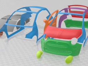 Fiat 500 2015 Printable Car Modelo de impresión 3D