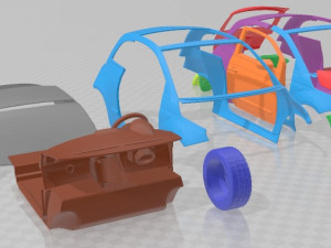 Fiat 500 2015 Printable Car 3D Print Model