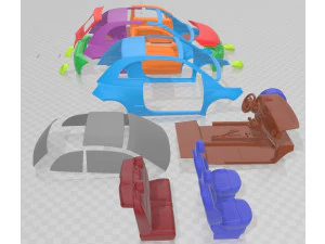 Fiat 500 2015 Printable Car 3D Print Model