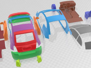 Fiat 500 2015 Printable Car 3D Print Model