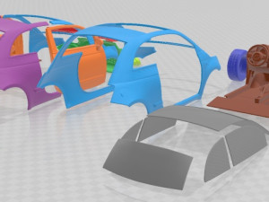 Fiat 500 2015 Printable Car 3D Print Model