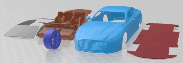 Aston Martin Rapide S 2014 Printable Car 3D Print Model .c4d .max .obj .3ds .fbx .stl .blend 