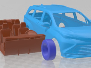Toyota Sienna 2021 Printable Car 3D-Druckmodell