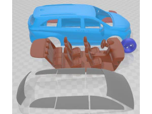 Toyota Sienna 2021 Printable Car 3D Print Model