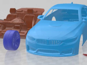 M4 कूप F82 2015 प्रिंट करने योग्य कार 3D प्रिंट मॉडल