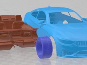 M4 Coupe F82 2015 Printable Car 3D-Druckmodell