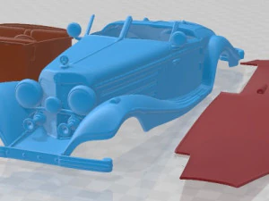 मर्सिडीज बेंज 540K 1936 प्रिंट करने योग्य कार 3D प्रिंट मॉडल