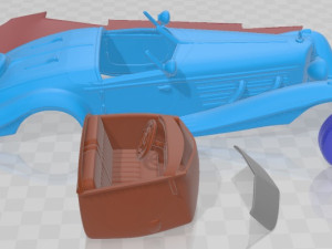 Mercedes Benz 540K 1936 Printable Car 3D Принт Модель