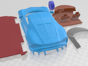 Bugatti La Voiture Noire 2019 Printable Car 3D Print Model