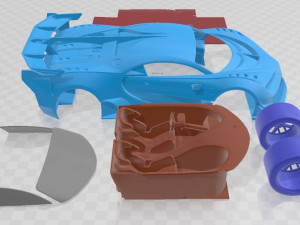 Bugatti Vision Gran Turismo 2015 Printable Car Model do druku 3D