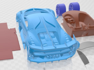 Bugatti Vision Gran Turismo 2015 Printable Car Model do druku 3D