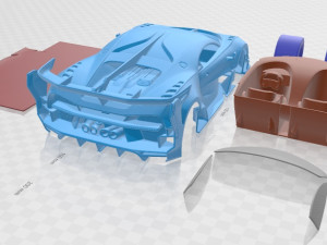 Bugatti Vision Gran Turismo 2015 Printable Car Model do druku 3D