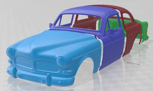 Volvo Amazon 1961 Printable Body Car 3D Print Model .c4d .max .obj .3ds .fbx .stl .blend 