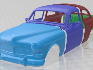 Volvo Amazon 1961 Printable Body Car Modèles 3D en vedette