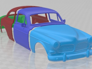 Volvo Amazon 1961 Printable Body Car Modèles 3D en vedette