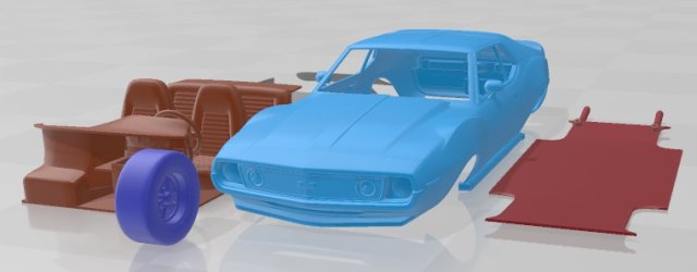 AMC AMX SST 1973 Printable Car 3D-printmodel .c4d .max .obj .3ds .fbx .stl .blend 