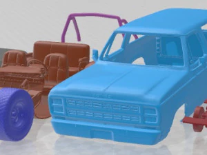 Carro para impress&atilde;o Dodge Ramcharger 1979 Modelo de Impressão 3D