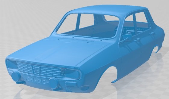 Renault 12 Gordini S Printable Body Car 3D प्रिंट मॉडल .c4d .max .obj .3ds .fbx .stl .blend 