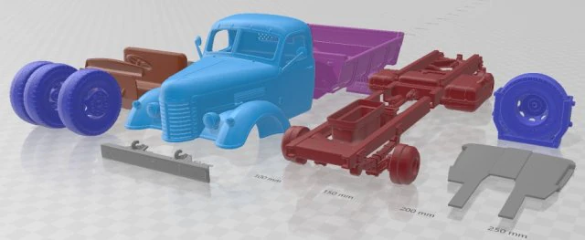 ZIS MMZ 585 1962 Printable Truck 3D Print Model .c4d .max .obj .3ds .fbx .stl .blend 