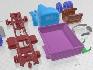 ZIS MMZ 585 1962 Printable Truck 3D Print Model