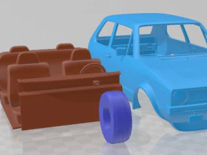 Volkswagen Golf MK1 1975 Printable Car 3D Print Model
