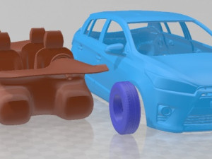 Toyota Yaris SE Plus Hatchback 2016 Printable Car Modelo de Impressão 3D